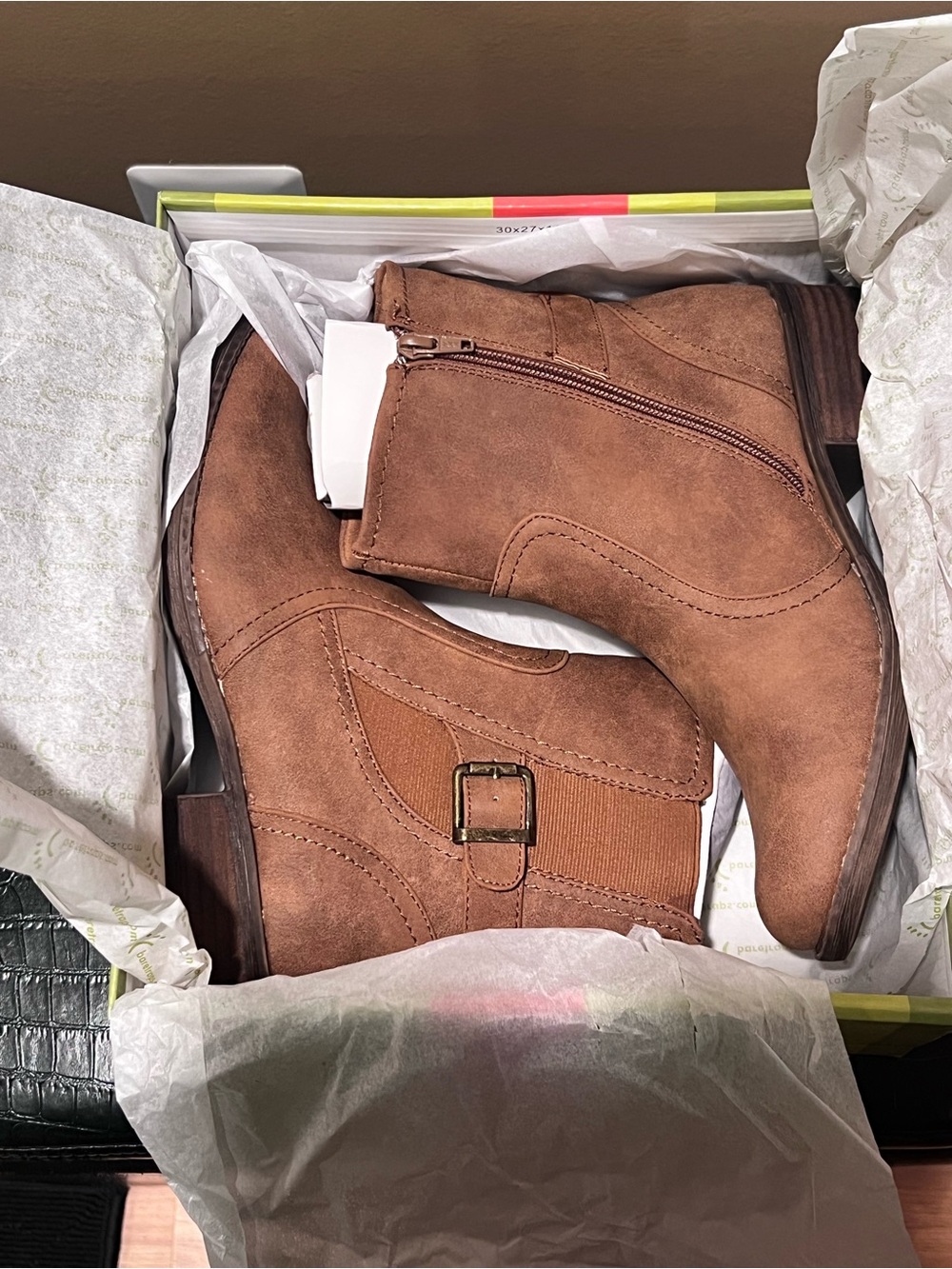 Baretraps Brown Suede Ankle Boots with Buckle